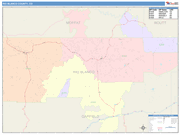 Rio Blanco County Wall Map Color Cast Style